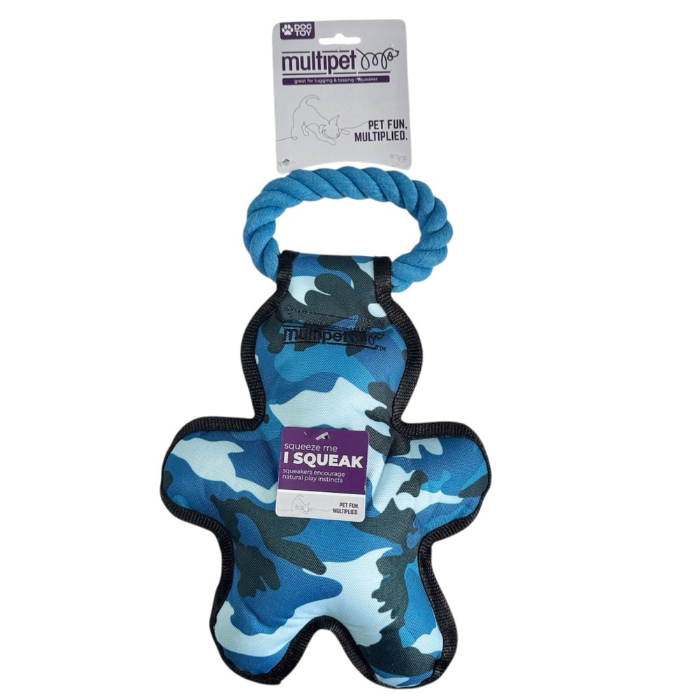 Multipet Blue Camouflage Dog Toy large